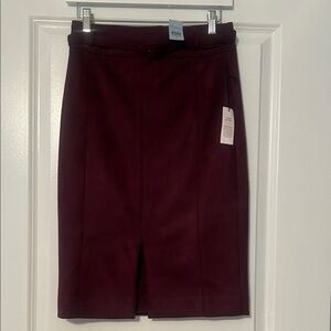 Ann Taylor Deep Red Pencil Skirt